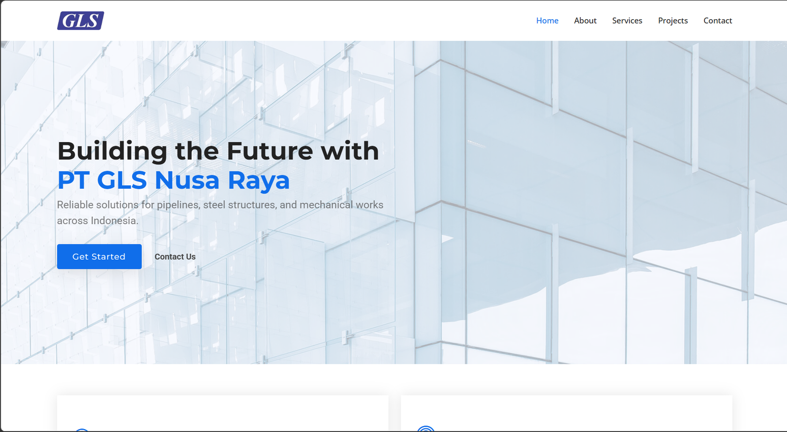 Company Profile for PT. GLS Nusaraya – CMS/CRM Upgrade (Laravel + Filament)